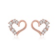 Korean version diamond heartshaped earrings hollow love earrings temperament jewelrypicture13